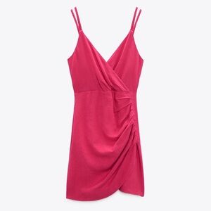 Zara linen blend mini dress